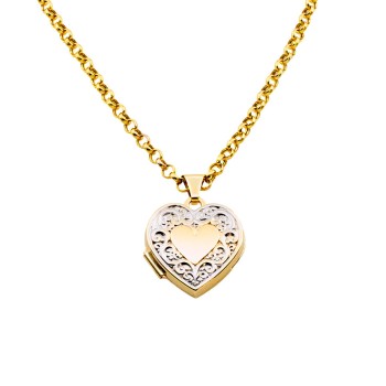 9ct gold 1.6g 18 inch Locket with chain